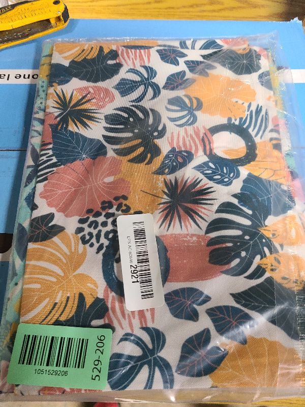 Photo 1 of 2 Pcs Leaves Style Clothespin Bag with Hanging Hook 15 x 11 Inch Leaves Laundry Canvas Clothes Pin Holder Waterproof Clothespin Bag Clothespin Storage Organizer with a Large Opening