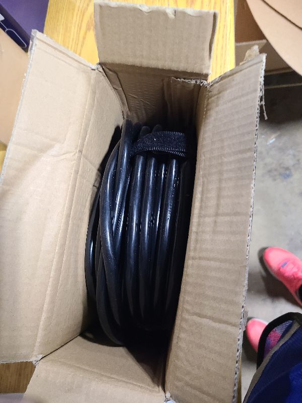 Photo 1 of 12AWG 75 FT Heavy Duty Outdoor Extension Cord Waterproof with Lighted End,Black 12 Gauge Extension Cord Flexible and Cold Resistant 3 Prong Grounded Plug,15Amp 1875W SJTW ETL Listed