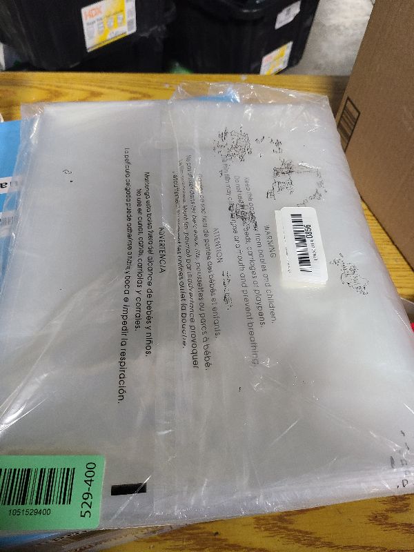 Photo 1 of 100 Clear Plastic Merchandise Bags With Handles 9"x12" 1.25Mil Thick Glossy Retail Shopping Bag for Small Business, Boutique, Clothing, Trade Show, and Gifts