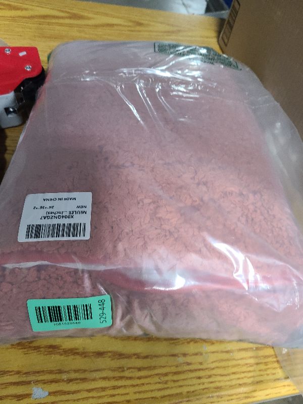 Photo 2 of MIULEE Rust Bathroom Rugs Set 2 Piece, Non Slip Bath Mat with Absorbent Microfiber, Ultra Soft Thick Rugs for Bathroom Floor Tub Shower, Machine Washable (24 x 36 Inches)