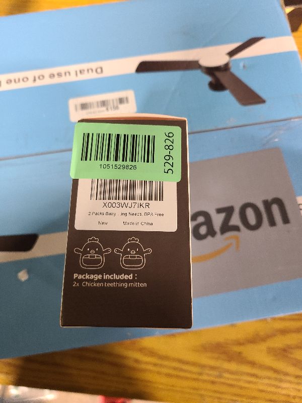 Photo 1 of 2 Packs Baby Teething Toy Silicone Teething Mitten for Babies Over 3 Months Anti Dropping Wrist Hand Teethers Baby Chew Toys for Sucking Needs, BPA Free (Blue & Caramel)