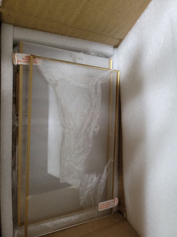 Photo 1 of 12 Pack Acrylic Sign Holder 4x6 Gold Frames, Wedding Table Number Holders Double Sided Vertical Clear Display Stand, Picture Holders for Tables, Menus, Flyers, Party and Office Decor