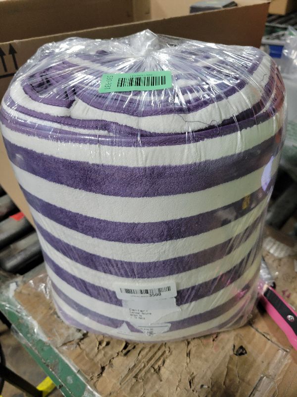 Photo 1 of 18 Pcs Purple Cabana Stripe Family Towels Set with Hanging Loop-6 Bath Sheets,6 Hand Towels,6 Washcloths Ultra Soft Bathroom Towel Highly Absorbent Quick Dry Shower Towel for Beach Chair,Spa,Gym,Hotel