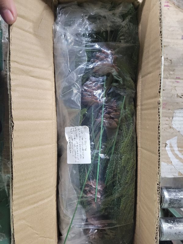 Photo 1 of 12 Pcs Christmas Lighted Norfolk Pine Stems 18 Inch with Lights & Pine Cones, Prelit Pine Branches, Picks for Vase, Fireplace Mantel Decor, Holiday Centerpieces & Indoor Decorations, Filler