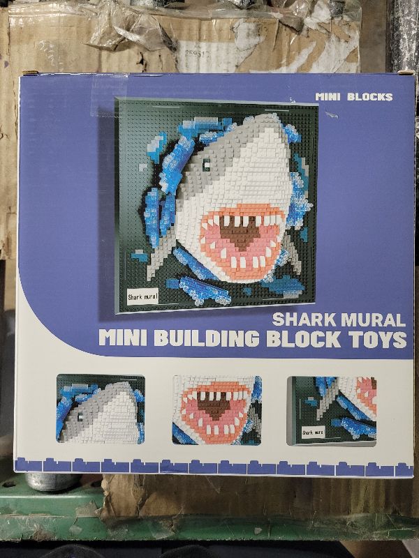 Photo 1 of Shark Animal 3D Wall Art Micro Mini Building Blocks Set for Adults, Unique Home Wall Decor or Table Display, No Compatible with Lego, Ideal Birthday Christmas Toy Gift for Teens (2166 PCS)