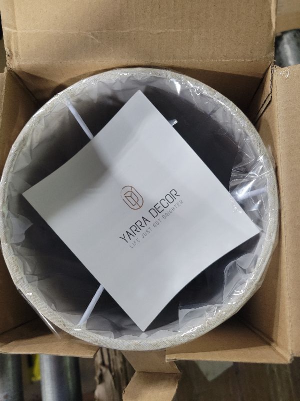 Photo 1 of Yarra-Decor Bedside Table Lamp with USB Port - Touch Control for Bedroom Wood 3 Way Dimmable Nightstand Lamp with Round Flaxen Fabric Shade for Living Room, Dorm, Home Office (LED Bulb Included)