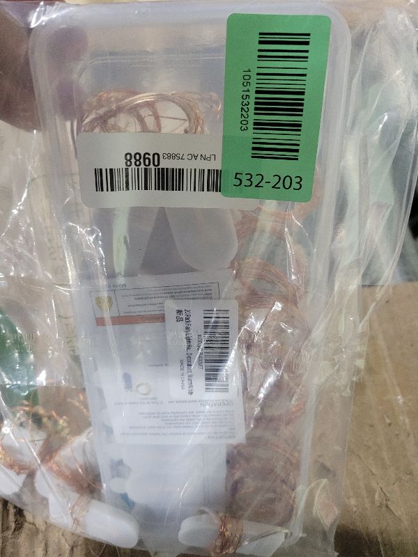 Photo 1 of 20 Pack Fairy Lights Battery Operated, 3.3ft 20 LED Mini String Lights Twinkle Lights Copper Wire Firefly Starry Lights for Mason Jars Wedding Party Christmas Centerpiece Table Decorations, Warm White