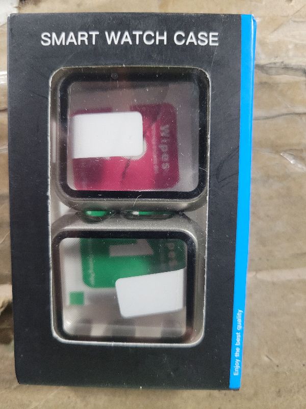 Photo 1 of 2 Pack Case with Tempered Glass Screen Protector for Apple Watch Series 3/2/1 38mm,JZK Slim Guard Bumper Full Coverage Hard PC Protective Cover HD Ultra-Thin Cover for iWatch 38mm,Titanium