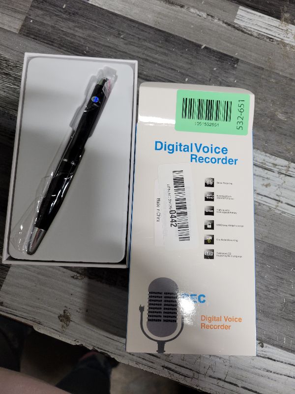 Photo 1 of 128GB (9800Hrs) Voice Recorder w/Type-C, Audio Recording Device with AI-Intelligent Noise Reduction, Digital Voice Activated Recorder 180 Days Storage Capacity for Lectures, Class, Work, Interviews