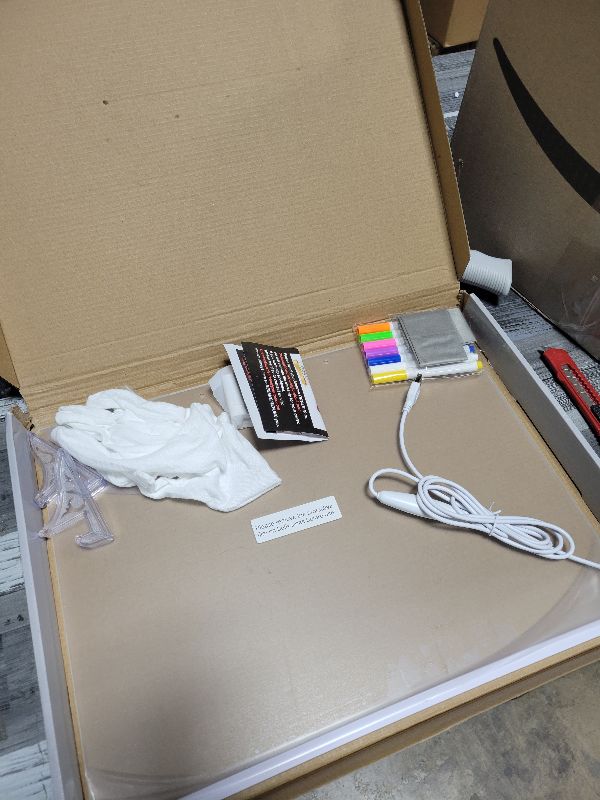 Photo 1 of 15.8"X11.9" LumiBoard LED Drawing Board for Kids, Glow Board for Kids, Light Up Acrylic Dry Erase Led Note Board with Colors,Doodle Glow Board with Stand, Christmas & Birthday Gifts for Girls Boys