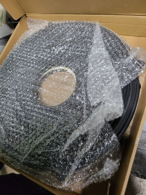 Photo 1 of 2 Pieces PU Ceiling Medallion Decorative Ceiling Fan Medallion Round Home Lighting for Light Fixtures Chandeliers, 12"od x 3.5"ID(Black)