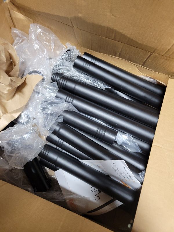 Photo 1 of 2-Pack Adjustable String Light Poles, 12.6 FT Light Poles for Outside Patio Heavy Duty, Outdoor Deck Lighting Poles with Brackets Bases for Fence Concrete Mount, Metal Stand Hanging Garden Party Decor