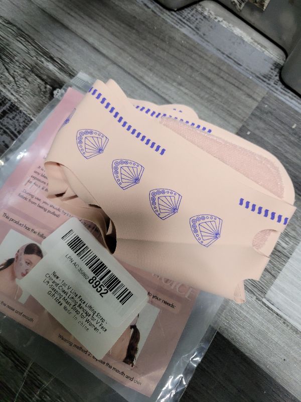 Photo 1 of 1pc V Line Face Lifting Strap - Chin and Cheek Lifting Bandage for V Face Lift - Sleeping Mask Strap for Women - Gift Idea