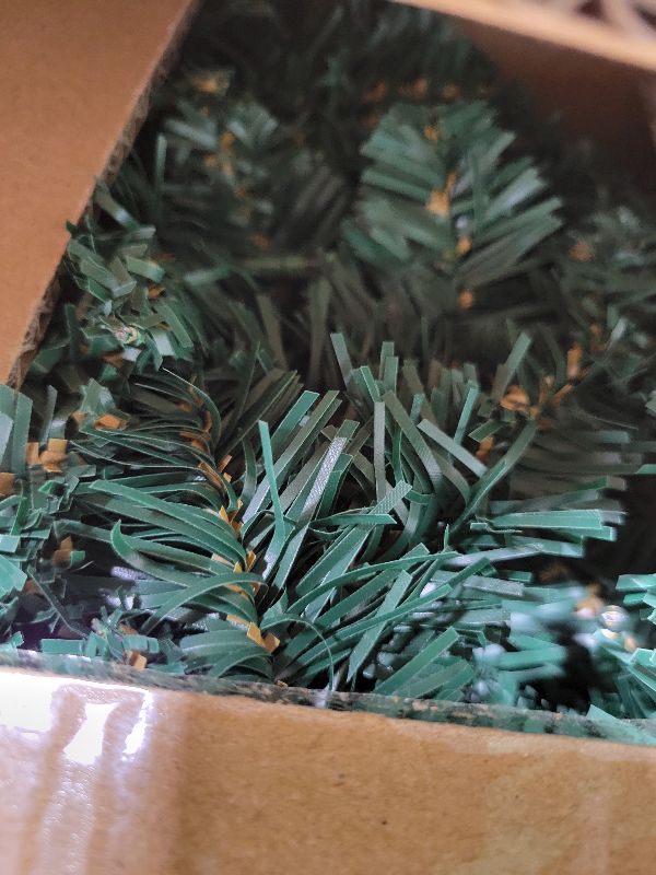 View 2 of 2-Pack 9FT Lighted Christmas Garland, Prelit Christmas Garland with Lights Battery Operated, Artificial Xmas Decorations Holiday Decor for Stairs Door Indoor Fireplace Garlands