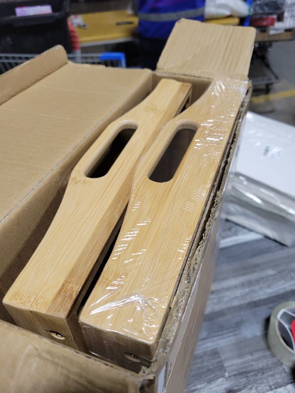 Photo 1 of 2 Pack Breakfast in Bed Tray for Eating, 16.92 x 12.6 Inch Bed Table Tray with Folding Legs & Handles, Bamboo Food Lap Trays Fits for Adult Kids Eating/TV/Surgery Recovery by Easoger. Set of 2