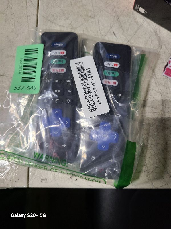 Photo 1 of (Pack of 2) Replacement for Roku-TV-Remote-Control, for TCL Roku/Onn Roku/Hisense Roku/Sharp Roku/Philips Roku Series Smart TVs (Not for Roku Stick, Box, Premiere and Players)
