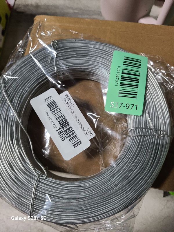 Photo 1 of 16 Gauge Aluminum Craft Wire, Bendable Silver Metal Wire for Jewelry Making 591 Feet 1.5mm 1 Roll for Bonsai Training, Crafts Wiring, Sculpting, DIY Necklace Earring Floral Making
