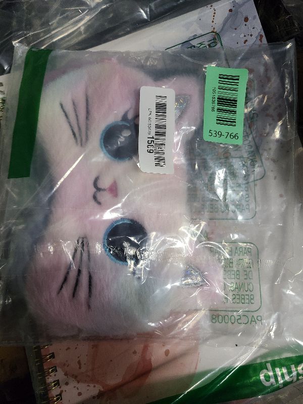 Photo 1 of 2 Pcs Plush Eye Mask Soft Sleeping Blindfold Eye Cover Comfortable Cute Animal Sleeping Mask Satin Nap Night Eyeshade Cover for Women Men Gift (Colorful, Cat Style)