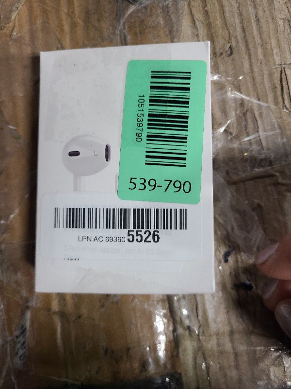 Photo 1 of 2 Pack Wired Headphones for iPhone Earbuds with Built-in Microphone & Volume Control Nosie Reduction Earphones Headsets Compatible with iPhone 14 13 12 11 Pro Max XS XR X 8 7, Support All iOS System