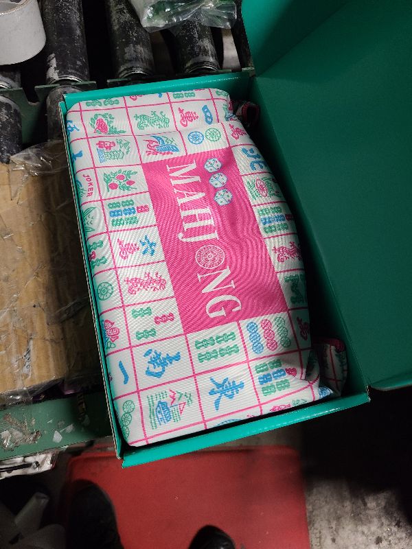 Photo 1 of 160 Pink Engraved American Mahjong Game Set with Carrying Bag and Accessories, 1.2’’ Mahjong Tile Set