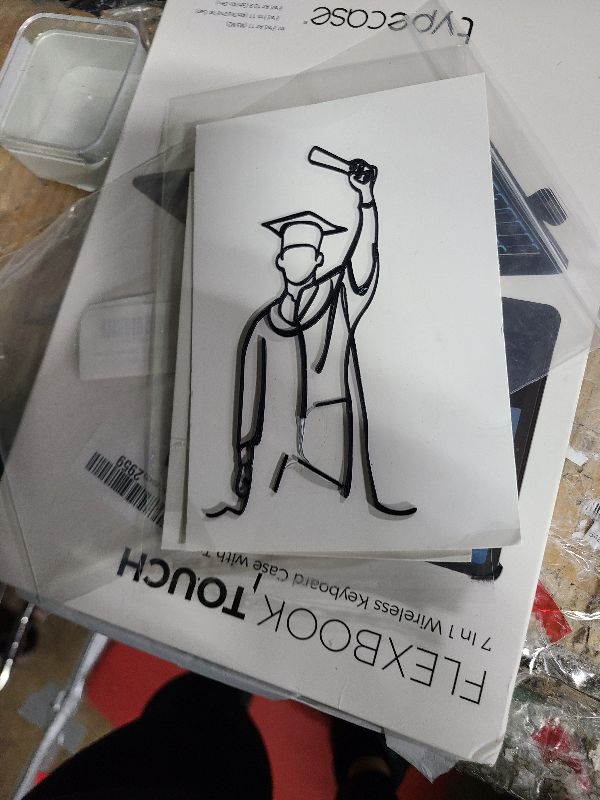 Photo 1 of 1Pcs Black Minimalist Line Art Acrylic Graduation Cake Side Decoration Cake Topper for Graduation Parties and Celebrations (Cheers up)