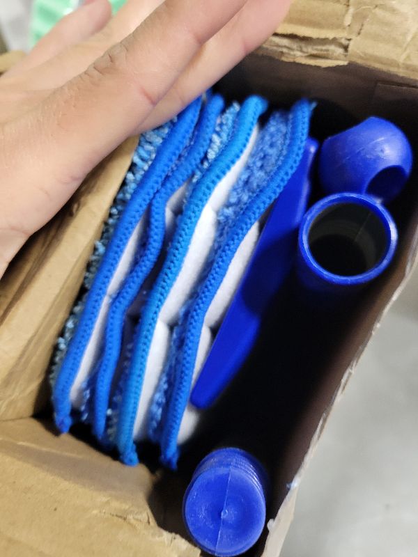 Photo 1 of 18" Professional Microfiber Mop Floor Cleaning System, Flat Mop with Stainless Steel Handle, 4 Reusable Washable Mop Pads, Wet and Dust Mopping for Hardwood, Vinyl, Laminate, Tile Cleaning