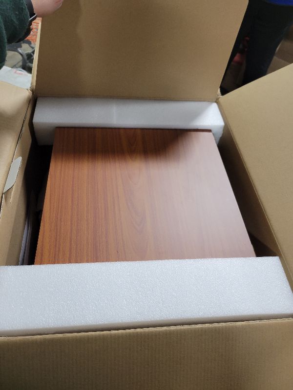 Photo 1 of 10-in-1 Record Player with Built-in Speakers Wireless Playback, CD & Cassette Player, USB Player, AM/FM Radio, 3 Speeds Turntable Vinyl Record Player Mahogany