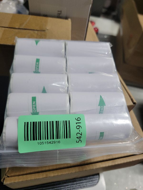 Photo 1 of 10 Rolls Print Pods Printing Paper, 57 X 25mm Inkless Self-Adhesive Printable Sticker, Compatible with Mini Printer for Phone, Thermal Sticker Maker, Pocket Printpod for Notes, Flashcards, Journal
