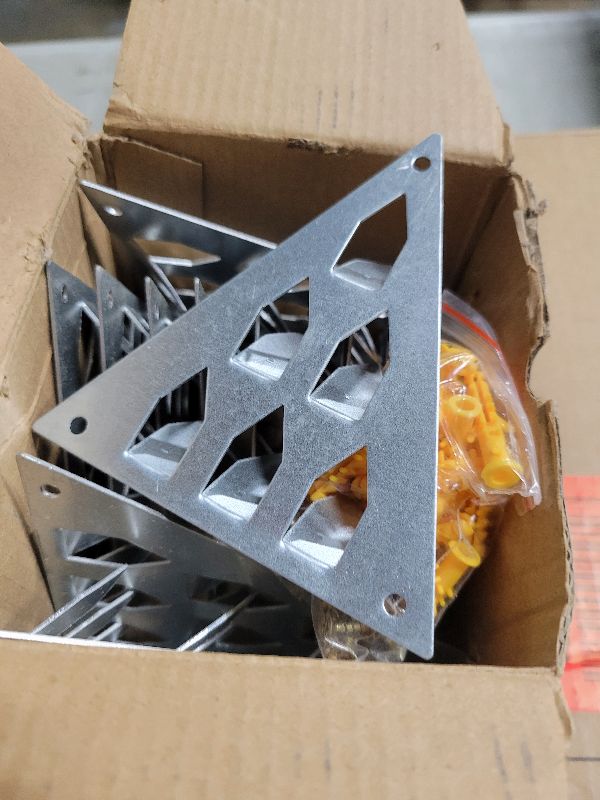 Photo 1 of 12 Pack Surface Mount Impaler Acoustic Panel Mounting Hardware - 4.6" X 3.9" Triangle Push-On Impaler Mount with Screws, 6-Prong Angled Acoustic Insulation Impaling Clips for Soundproof Wall Panels