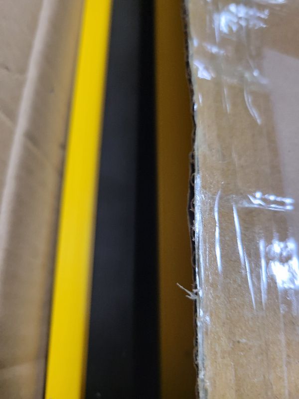 Photo 1 of 1 Pcs 6 Ft Traffic Road Street Sign Post Stakes Driveway Stand Heavy Duty Metal for Outdoor Lawn Yard Fence Parking Stop Outside Fits Signs 10 to 18 Inch Adjustable Black Yellow