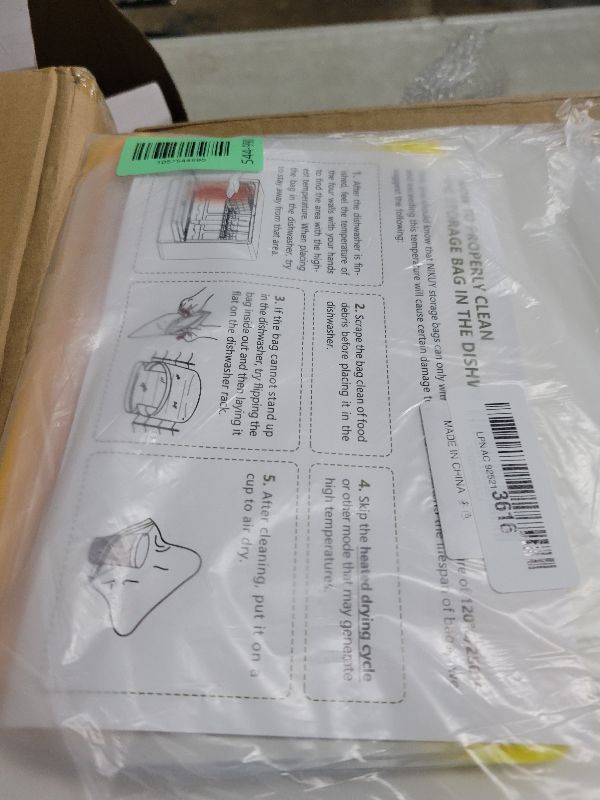 Photo 1 of 10 Pack Dishwasher Safe Reusable Bags, Leakproof Reusable Freezer Bags, BPA Free Food Storage Bags for Lunch Marinate Food Travel - 3 Gallon 3 Snack 4 Sandwich Bags