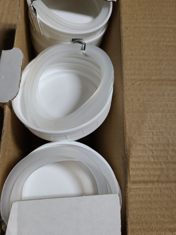 Photo 1 of 18 Pack REGULAR MOUTH Mason Jar Lids for Compatible with Ball, Kerr Regualr Mouth Jars - Plastic Storage Caps for Mason Jars, Canning Jars - Leakproof, Dishwasher Safe & Food Grade - White