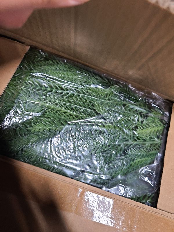 Photo 1 of 2 Pack 24'' Artificial Norfolk Christmas Topiary Ball Trees, Realistic Norfolk Pine Topiary with Spike Fake Ball Shrubs Plants Christmas Pot Fillers Outdoor Front Porch Door Garden Yard Decorations