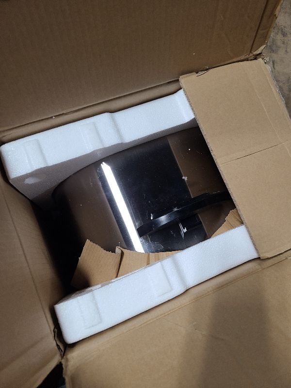 Photo 1 of 28 Quart Electric Roaster Oven with Visible & Self-Basting Lid, Large Turkey Roaster with Defrost Warm Function, Adjustable Temperature, Removable Pan Rack, Stainless Steel, Silver