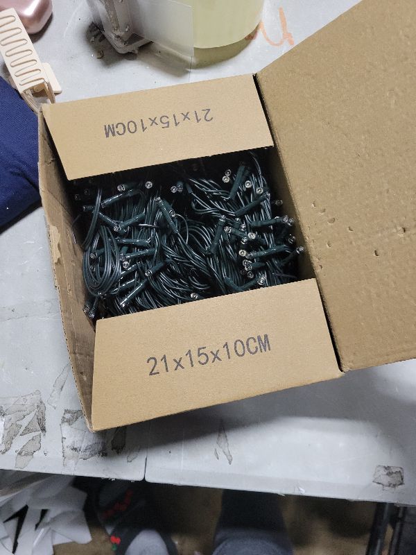 Photo 1 of [2 Pack] Christmas Lights Outdoor, 210FT 600LED Connectable String Lights Waterproof, Twinkle Lights with 8 Modes, Christmas String Lights Indoor Green Wire for Yard Party Christmas Decorations