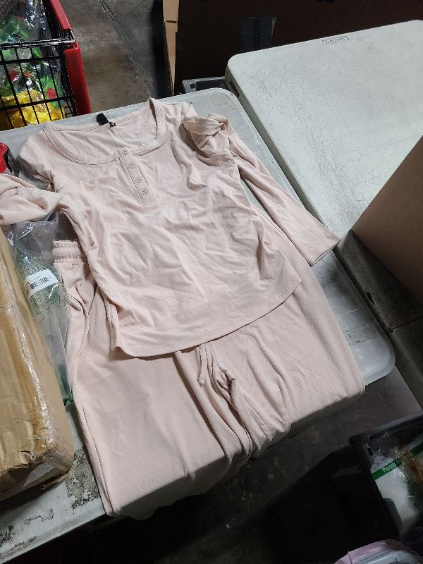 Photo 1 of (275)Lounge Sets for Women 2 Piece V Neck Button Matching Sweatsuit Loungewear Fall Outfits Fashion Clothing Pajamas size M