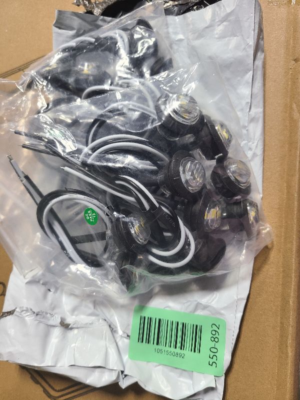 Photo 1 of (Pack of 20) TMH 3/4 Inch Mount White LED Clearance Bullet Marker lights, Side LED marker lights for trailer Truck RV Car Bus Van