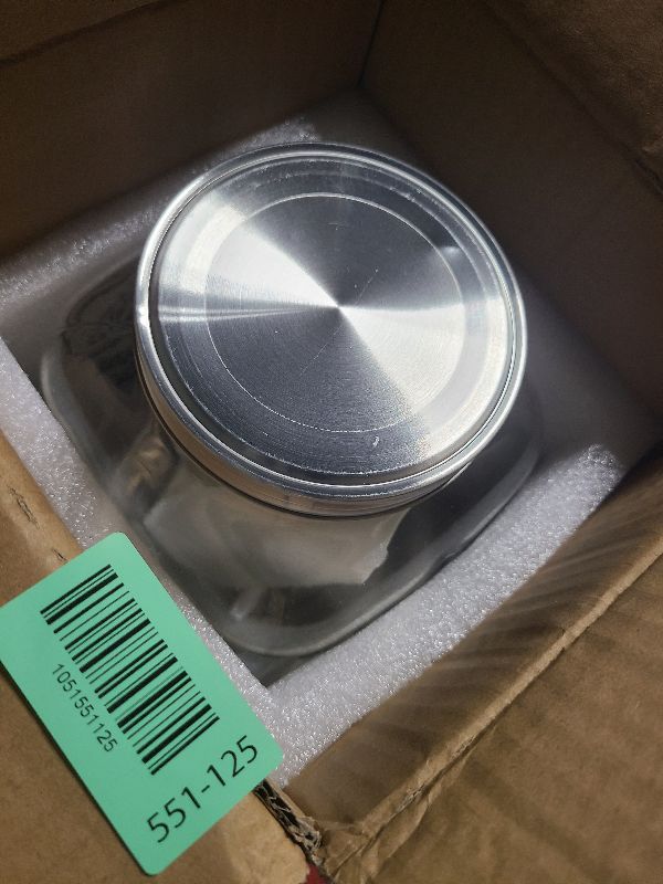 Photo 1 of 1 Gallon Glass Beverage Dispenser, 18/8 Stainless Steel Spigot and Lid, Glass Drink Dispensers for Parties, Mason Jar Drink Dispensers with Lids