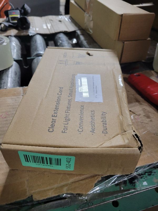 Photo 1 of 2 Pack 10FT Clear Extension Cord Indoor Thin, Invisible Extension Cord with UL-Certified, 2x18 AWG Male to Female Transparent Power Cable, 250V 10A 2 Prong Clear Line Cable for Light Fixtures