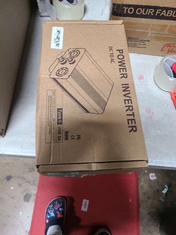 Photo 1 of 1500W Pure Sine Wave Inverter (3000W Peak), 12V/24V Auto-Detect, 50Hz/60Hz Switchable, LCD Display, Type-C Fast Charging, Silent Design, Overload & Overheat Protection for RV, Home