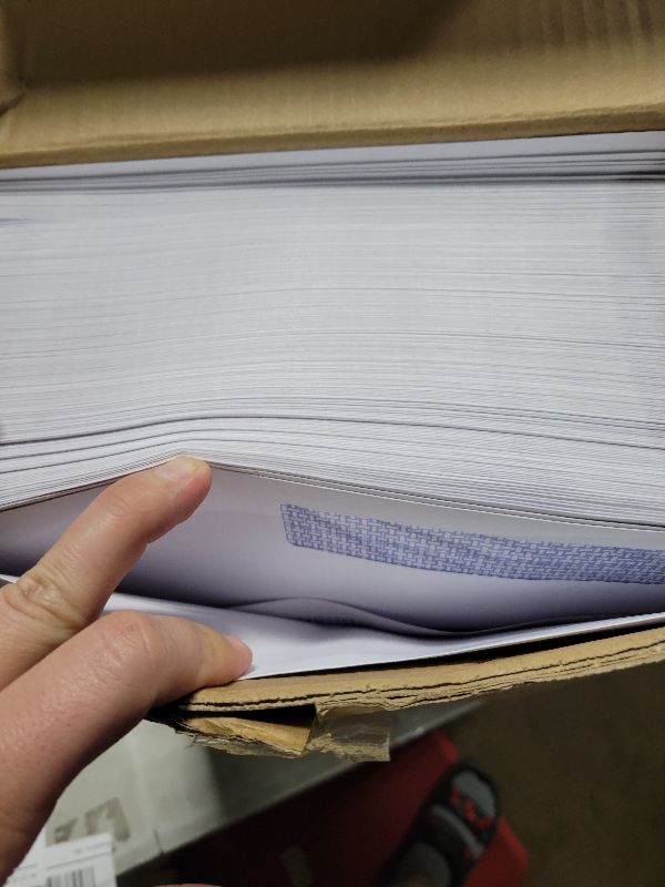 Photo 1 of 1000 Pack #10 Single Left Window SELF Seal Security Envelopes, Designed for QuickBooks Invoices & Business Statements, Computer Printed Checks Peel and Seal Flap, Size 4-1/8 x 9-1/2 Inches, 24 LB