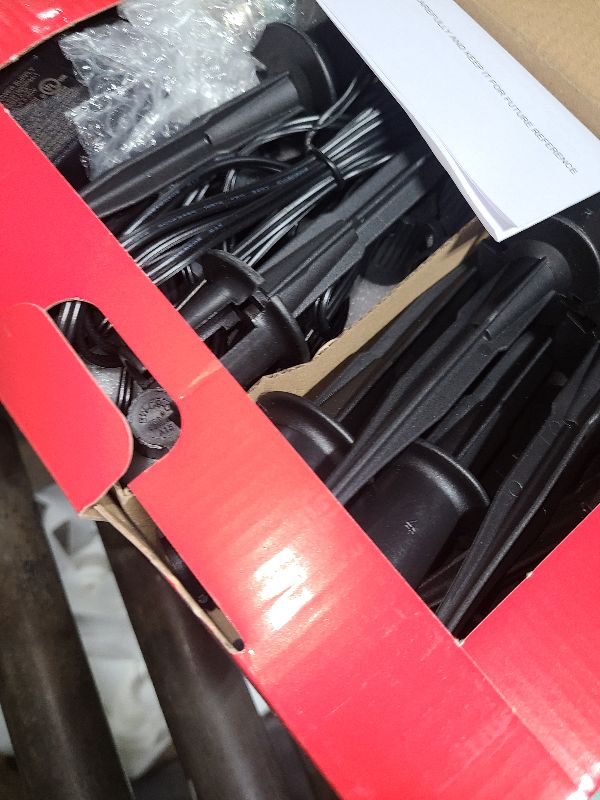 Photo 1 of 24Ft Color-Changing C9 Christmas Pathway Lights Outdoor - 20 LED Mini Tree Christmas Lights with 20 Marker Stakes, Plug in Connectable Sidewalk light for Driveway, Walkway, Yard Decorations Xmas Decor