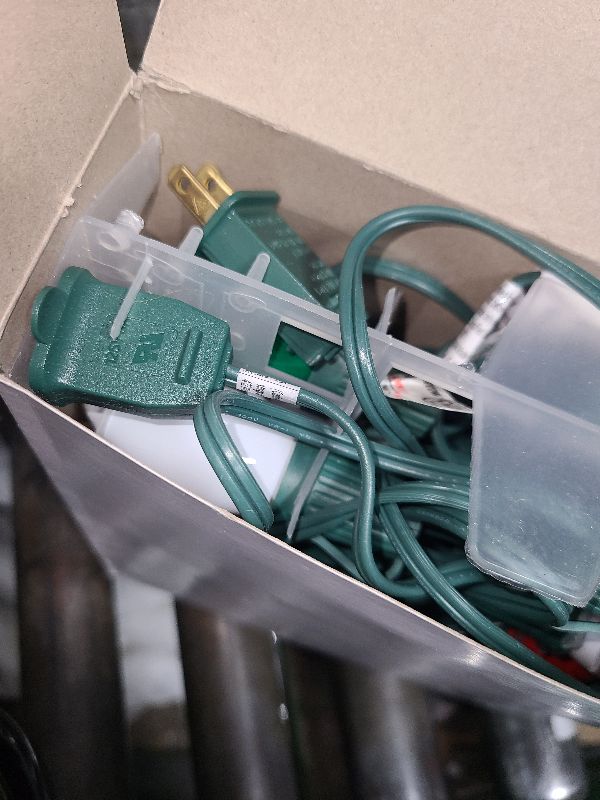 Photo 1 of 25 Foot C9 Multi Ceramic Christmas String Light Set - Opaque Bulbs - Roofline Light String - Green Wire