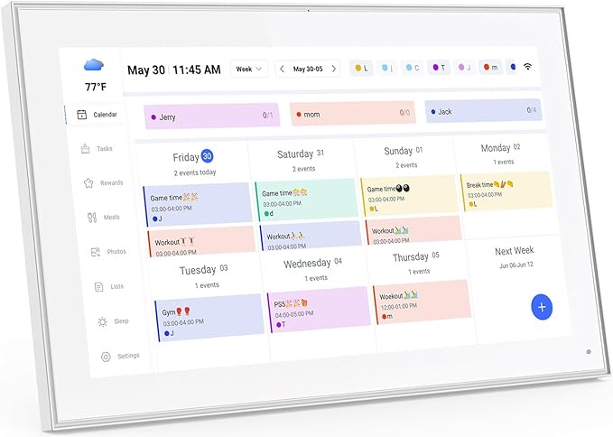 Photo 1 of 15.6 Inch Digital Calendar, Smart Digital Planner & Chore Chart with IPS FHD 1920x1080 Touchscreen Display for Family Organizer - Built-in DigitaI Picture Frames Function