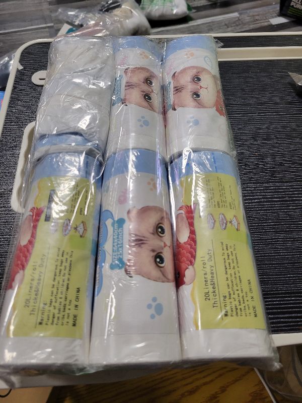 Photo 1 of 100 Count Cat Litter Box Liners,Waste Bags,Waste Drawer Liners Heavy Duty,Extra-Thick,For Automatic Cat Litter Box,Economy Bulk Pack