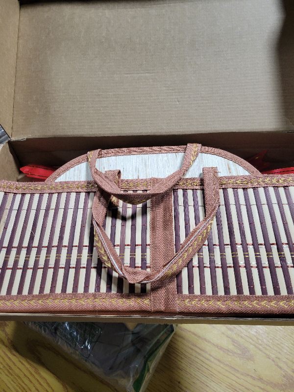 Photo 1 of 3 Set Baskets for Gifts Empty, Large Woven Bamboo Gift Basket Kit with Handles, Sturdy Empty Gift Baskets to Fill for Christmas, Birthday Party Wrapping Gift -3 Cellophane Wrap Bags,3 Gift Cards