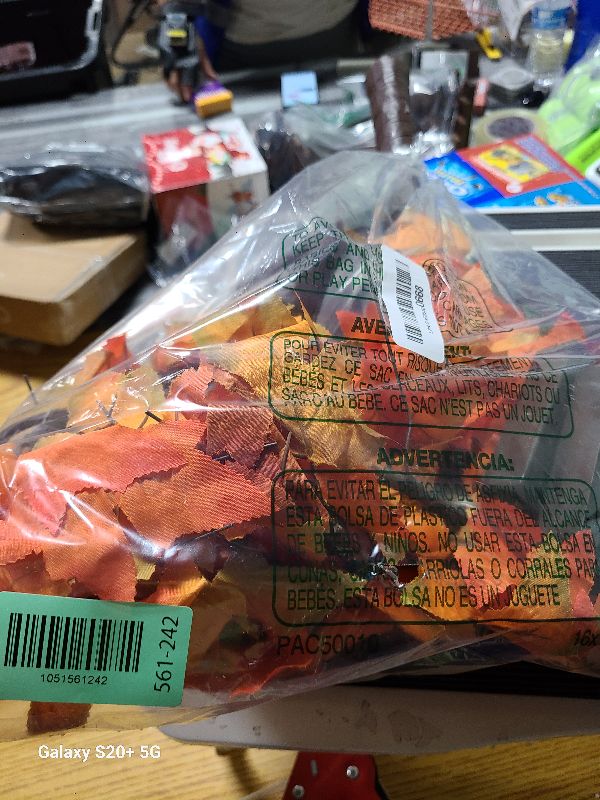 Photo 1 of 2 Pack 24 Inch Artificial Lighted Fall Maple Tree Thanksgiving Decorations with 48 LEDs Battery Operated Timer Prelit Acorn Maple Tree Lights for Thanksgiving Table Decor Home Indoor Autumn Harvest