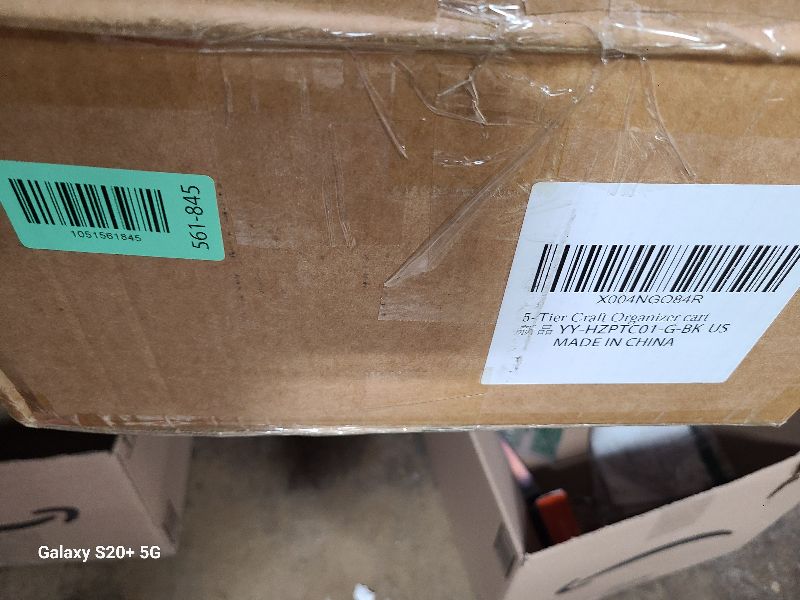 Photo 1 of 5-Tier Craft Organizer Cart with Wheels-Storage Cart with Drawers,Lockable Wheels Rolling Utility Cart,Makeup Cart with DIY Divider,Office Supply Organizer Storage for Studio,Office,Bedroom,Black