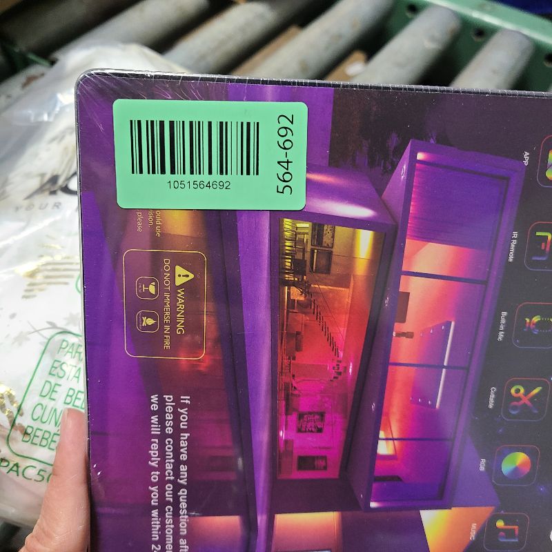 Photo 1 of 100FT Led Lights for Bedroom, Color Changing RGB Led Strip Lights Indoor, Music Sync Led Light Strip with Remote and App Control, DIY Led lights for Room Home Decor Ambient Lighting (1*100FT)