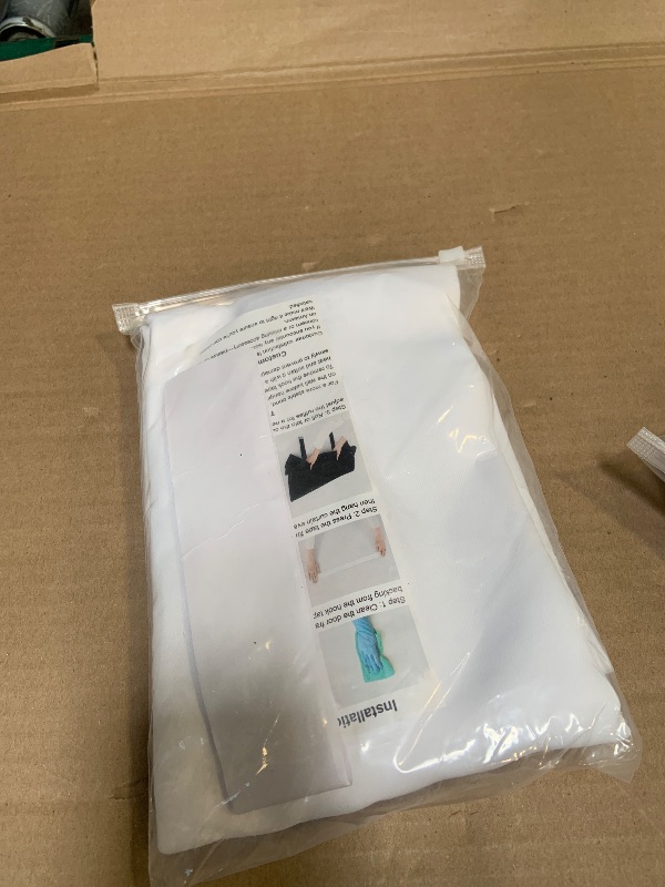 Photo 1 of Vatge White French Door Curtain - Light Filtering Sideligth Curtain with Magic Tape, 50% Sunlight Blocking Privacy Covering, 1 Panel, W12 x L70, Pure White